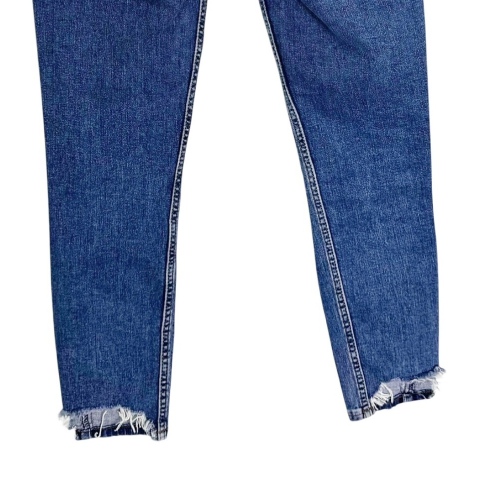 Zara Floral Embroidered Destroyed Ankle Jeans Size 4 - Picture 10 of 12